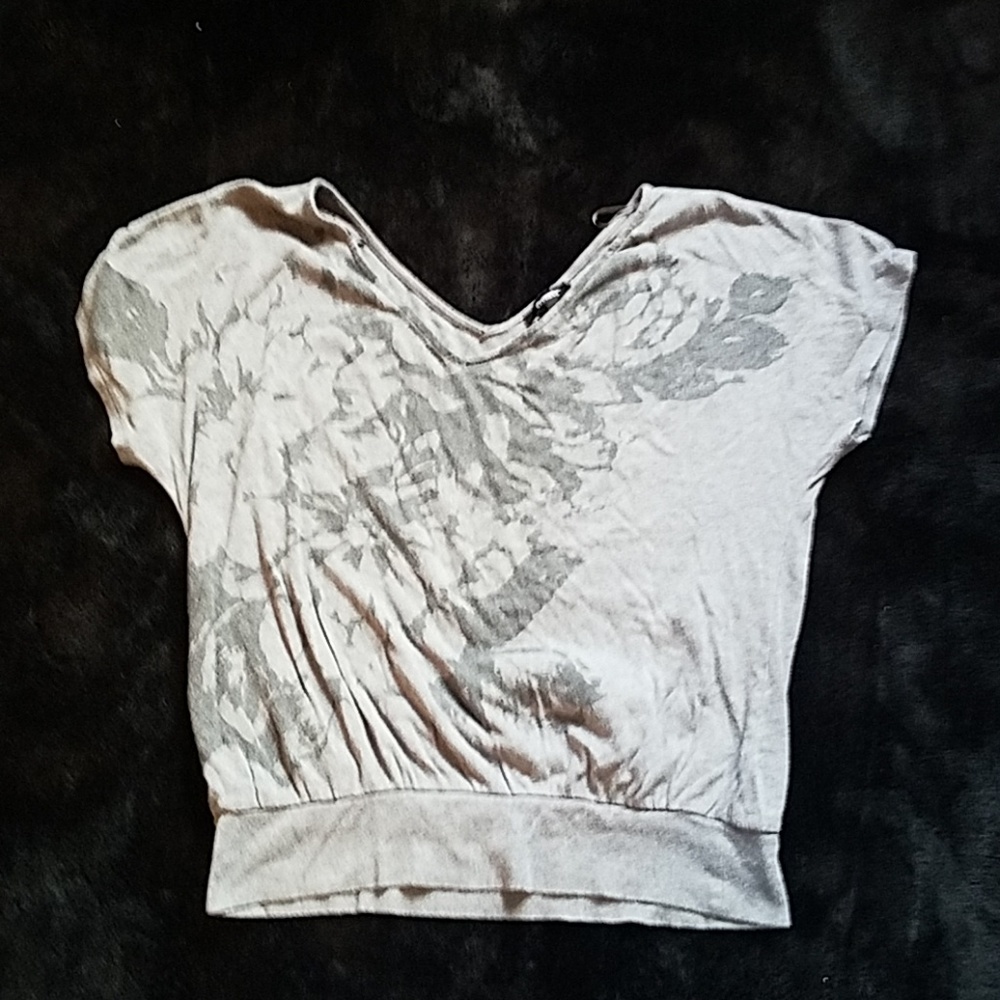 Express double v neck tee